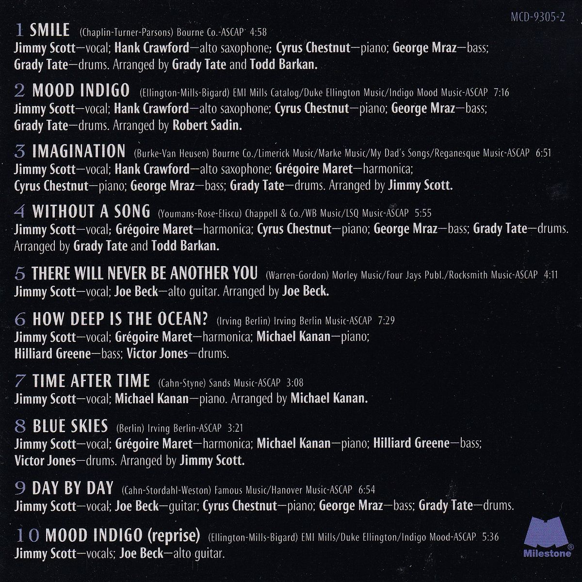 MOOD INDIGO - JIMMY SCOTT