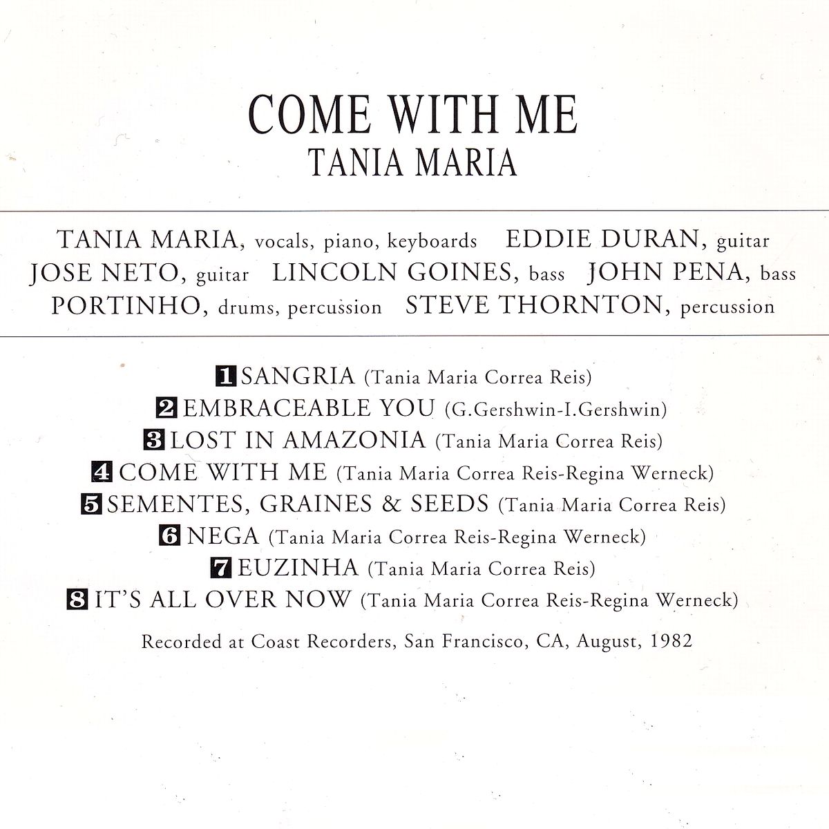 COME WITH ME - TANIA MARIA